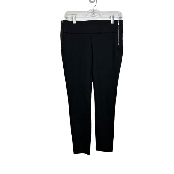 Zara Women’s Trafaluc Collection Pants L Black Tapered Hip Zippers Stretch - Picture 1 of 11